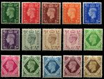 Великобритания 1937-1947 гг. • Gb# 462-75 • ½ d. - 1 sh. • Георг VI • стандарт • полн. серия • MLH OG VF ( кат. - £50 )