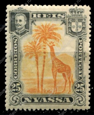 Ньяса • 1901 г. • SC# 31 • 25 r. • осн. выпуск • жираф • MH OG VF ( кат. - $2 )