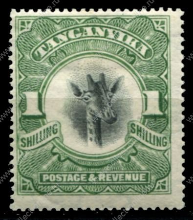 Танганьика 1922-1924 гг. • Gb# 83a • 1 sh. • осн. выпуск • жираф • MH OG VF ( кат. - £10 )