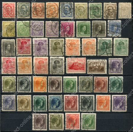 Люксембург 1906-1944 гг. • набор 62 разные, старинные марки • Used F-VF