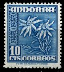 Испанская Андорра 1951 г. • Mi# 54 • 10 c. • основной выпуск • полевые цветы • MNH OG XF ( кат.- € 1,5 )