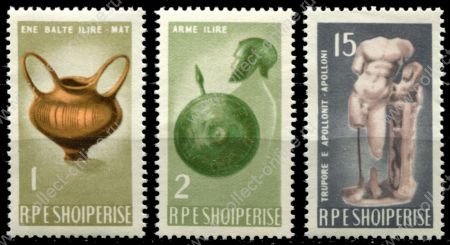 Албания 1965 г. • Mi# 954-5,8 • 1,2 и 15 L. • Археологические находки • MNH OG XF ( кат.- € 4 )