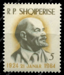 Албания 1964 г. • Mi# 803 • 5 L. • В. И. Ленин (40 лет со дня смерти) • MNH OG XF ( кат.- €1 )