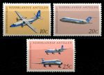 Нидерландские Антильские о-ва 1968 г. • SC# 315A-C • 10 - 25 c. • Гражданские самолёты • полн. серия • MNH OG VF
