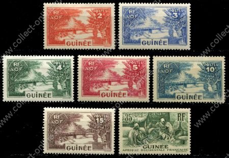 Французская Гвинея 1938 г. • Iv# 125..34 • 2 .. 35 c. • осн. выпуск • 8 номиналов • MH OG VF