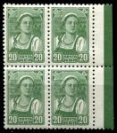 СССР 1936-1953 гг. • Сол# 558 • 20 коп. • колхозница • стандарт • кв. блок • MNH OG XF