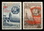 СССР 1951 г. • Сол# 1651-52 • 40 коп. и 1 руб. • 34-я годовщина Великой Октябрьской революции • полн. серия • MNG VF