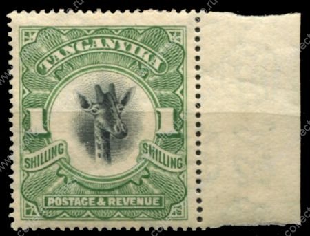 Танганьика 1922-1924 гг. • Gb# 83 • 1 sh. • осн. выпуск • жираф • MH OG XF+ ( кат. - £10 )