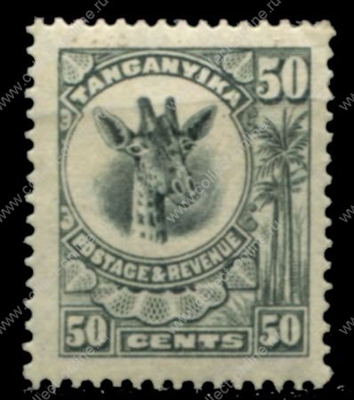 Танганьика 1922-1924 гг. • Gb# 81 • 50 c. • осн. выпуск • жираф • MH OG VF+( кат. - £7 )