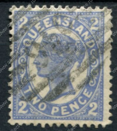 Квинсленд 1907-1911 гг. • Gb# 303 • 2 d. • Королева Виктория • стандарт • Used VF ( кат. - £9 )