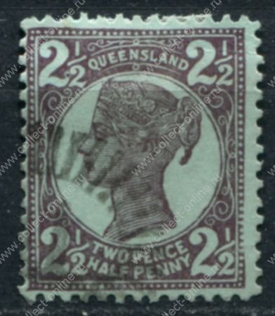 Квинсленд 1897-1908 гг. • Gb# 237 • 2½ d. • Королева Виктория • стандарт • Used VF ( кат. - £3 )