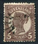 Квинсленд 1895-1896 гг. • Gb# 215 • 5 d. • Королева Виктория • стандарт • Used VF ( кат. - £6 )