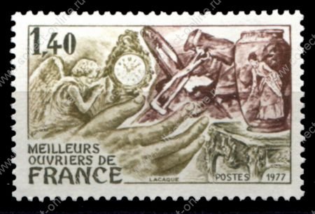 Франция 1977 г. • Iv# 1952 • 1.40 fr. • национальный конкурс "Лучший мастер Франции" • MNH OG VF