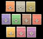 Франция 1945 г. • Iv# 702-711 • 30 c. - 3 fr. • 2-й выпуск Военной администрация союзных войск • Триумфальная арка • полн. серия • MNH OG VF